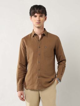 Arrow Sports - Men Brown Solid Casual Shirt