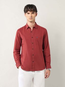 Arrow Sports - Men Red Solid Casual Shirt