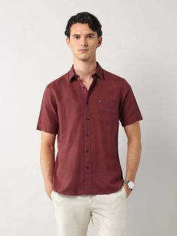 Arrow Sports - Men Red Solid Casual Shirt