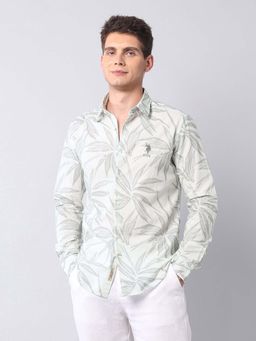 U.S. Polo Assn. Denim Co. - Men Grey Printed Casual Shirt