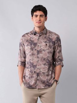 U.S. Polo Assn. Denim Co. - Men Maroon Printed Casual Shirt