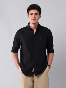 U.S. Polo Assn. Denim Co. - Men Black Solid Casual Shirt