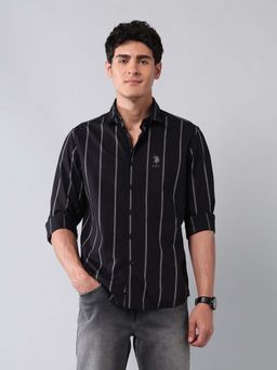 U.S. Polo Assn. Denim Co. - Men Black Stripes Casual Shirt