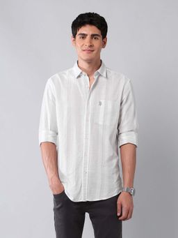 U.S. Polo Assn. Denim Co. - Men White Stripes Casual Shirt