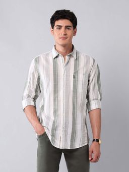 U.S. Polo Assn. Denim Co. - Men Green Stripes Casual Shirt