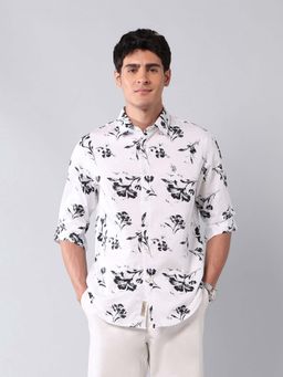 U.S. Polo Assn. Denim Co. - Men White Floral Casual Shirt