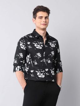 U.S. Polo Assn. Denim Co. - Men Black Floral Formal Shirt