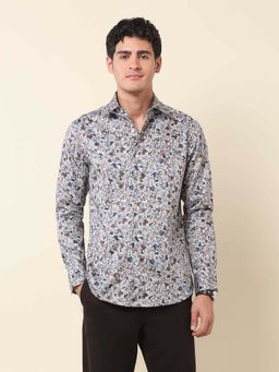 U.S. POLO ASSN. - Men Grey Floral Casual Shirt