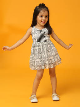 Neha Gursahani - Fish Print White Mini Dress