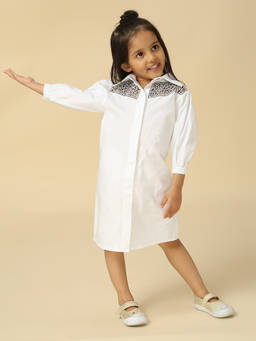 Neha Gursahani - Embroidered White Mini Dress