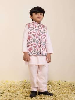 Neha Gursahani - Light Pink Kurta With Pant And Jacket