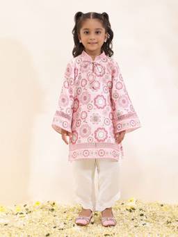 Neha Gursahani - Printed Pink Kurta With Pant