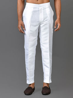 Simaaya - Premium Quality Silk Made Bottoms for Men- White