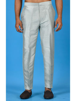 Simaaya - Premium Quality Silk Made Bottoms for Men- Silver