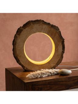Akira Furnishings - Mango Wood Bark Led Lamp