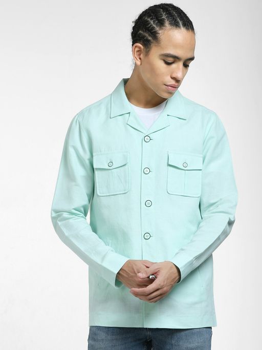 Jack & Jones Green Linen Slim Fit Blazer