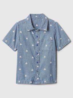 GAP - Spread Collar Conversational Print Shirt