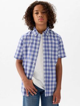GAP - Checks Short-Sleeve Poplin Shirt