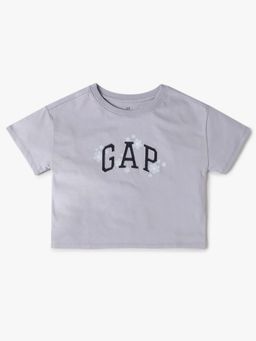 GAP - Grey Crew Neck Logo T-Shirt