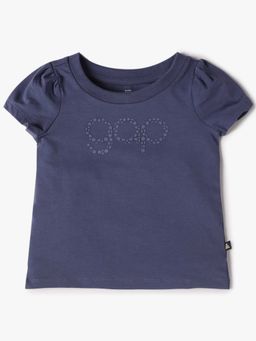 GAP - Navy Blue Logo Crew Neck T-Shirt