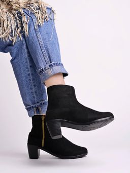 Shoetopia - Smart Casual Black Boots for Women