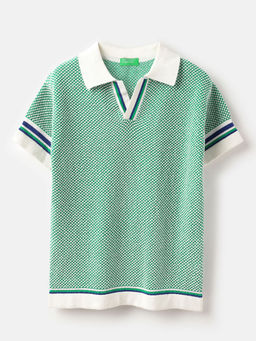 United Colors of Benetton - Johny Collar Textured Polo T-Shirt