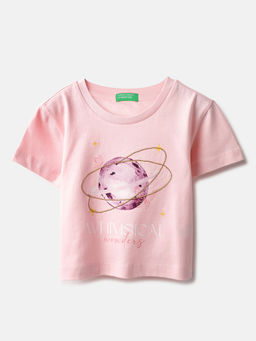 United Colors of Benetton - Pink Graphic T-Shirt