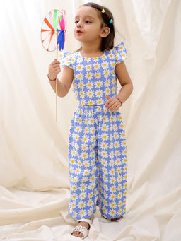 BownBee - Summer Sleeveless Pure Cotton Printed Co-Ord (Set of 2)