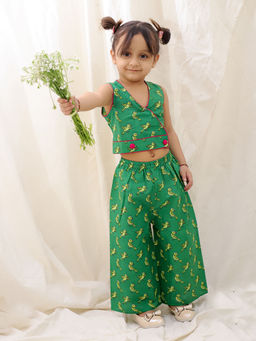 BownBee - Summer Sleeveless Pure Cotton Printed Co-Ord (Set of 2)