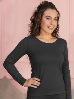 Chelvet - Charcoal Thermo Cot Ultra Warm Full Sleeves Thermal Top