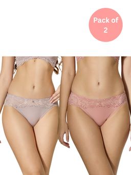 bodyline - Sutton Polyamide Satin Lace Panty (Pack of 2)
