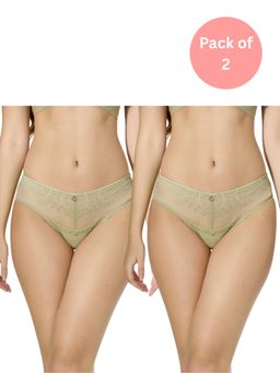 bodyline - Green Jena Polyamide Lace Panty (Pack of 2)