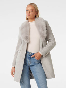 Forever New - Lucinda Short Fur Collar Coat (Set of 2)