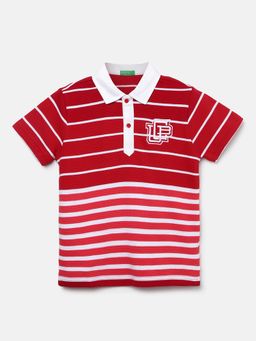 United Colors of Benetton - Striped Polo Neck Regular Fit T-Shirt