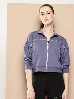 Alcis - Women Grey Regular Fit Opera Luxe Jacket