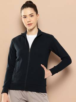 Alcis - Women Black Regular Fit Easewear All-Day Jacket