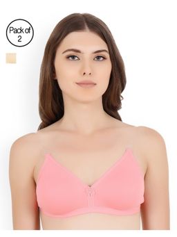 Floret - Pack of 2 Solid T-shirt Bra - Multi-Color