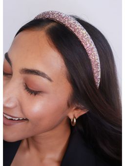 Pipa Bella by Nykaa Fashion - Purple Statement Hair Band with Embellished Stones