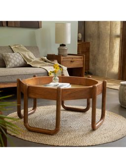 Ellementry - Bruno Octagon Coffee Table with Metal Legs