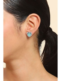 Rangriti - Women Mint Green Alloy Stud Earrings