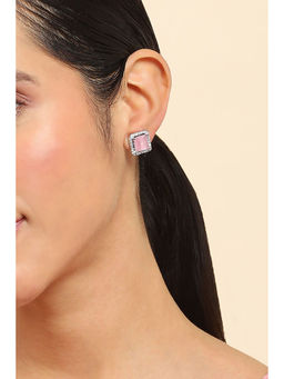 Rangriti - Women Light Pink Alloy Stud Earrings