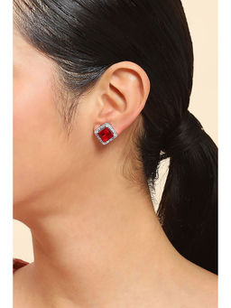 Rangriti - Women Red Alloy Stud Earrings