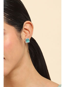Rangriti - Women Mint Green Alloy Stud Earrings