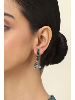 Rangriti - Women Green Alloy Jhumka Earrings