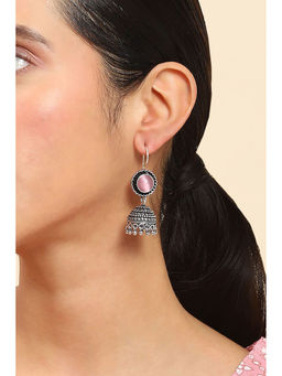 Rangriti - Women Light Pink Alloy Jhumka Earrings
