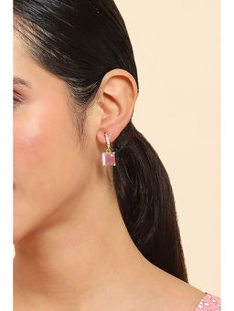 Rangriti - Women Light Pink Brass Drop Earrings