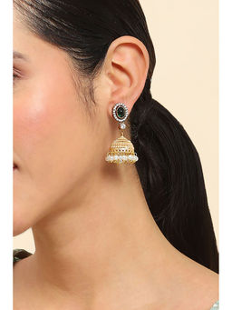 Rangriti - Women Green Alloy Jhumka Earrings