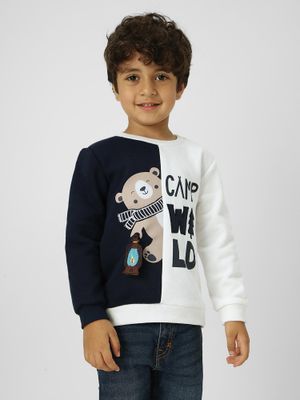 Buy Nautinati Boys Colourblocked Chest Print Sweatshirt (9-12 Months ...