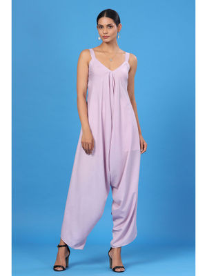 SRI Bamboo Palazzo Jumpsuit in Blush Pink