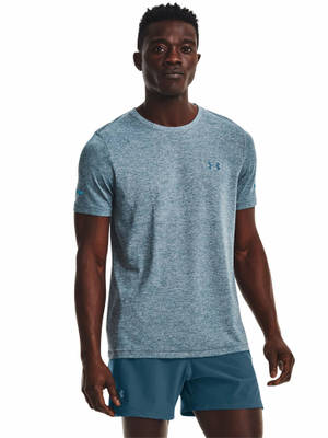 Under Armour Blue Seamless Stride Short Sleeve T-Shirt - Image 1